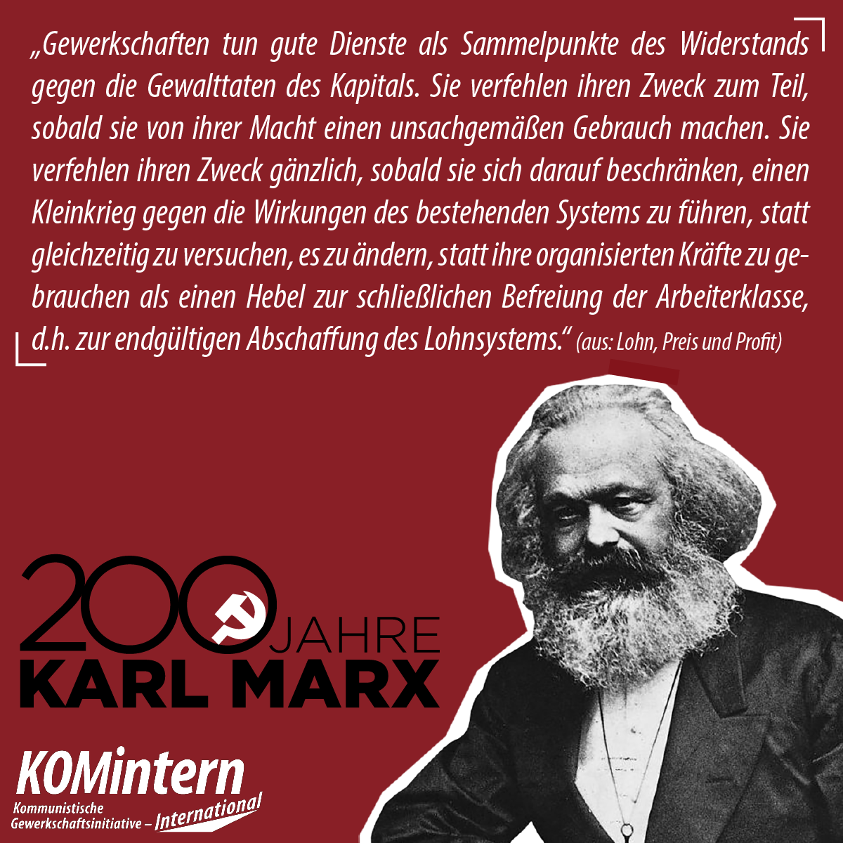 Karl Marx Zitat